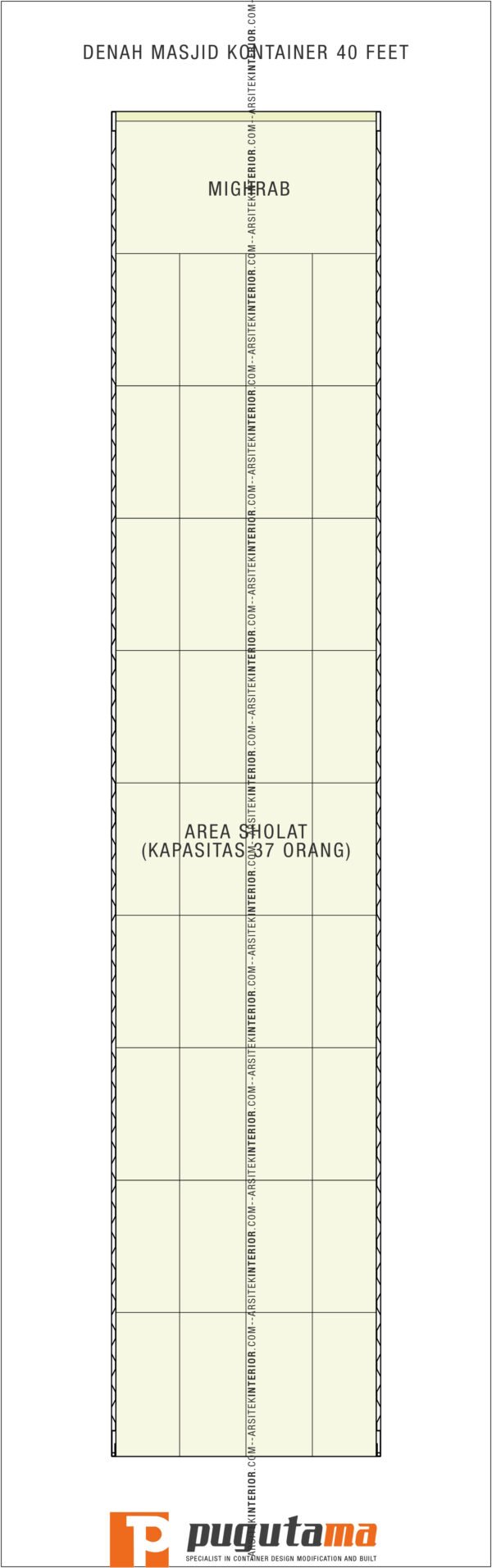 Jual Bangunan Masjid Musholla Dari Kontainer 40 Feet - Gambar 3