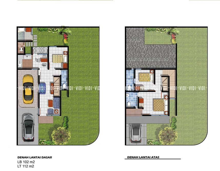 Desain Rumah Tipe 70 dan pengembangannya ke tipe 100