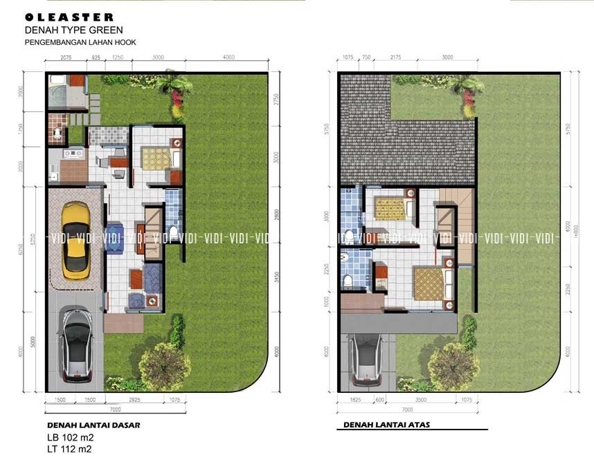 Desain Rumah Tipe 70 dan pengembangannya ke tipe 100